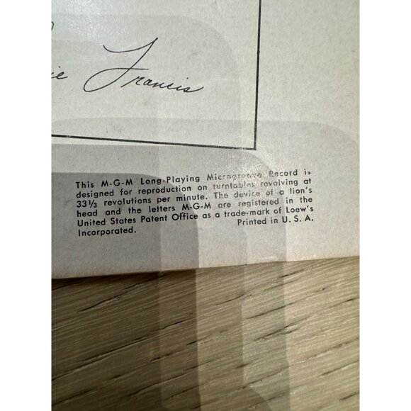 Vintage 1959 My Thanks to You, Connie Francis LP Vinyl - Picture 7 of 9